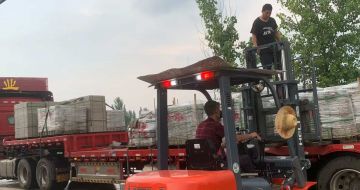 抚顺 黄金麻冰裂纹，地铺石装车