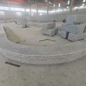 抚顺 芝麻白异形坐凳，自然面光面弧形加工