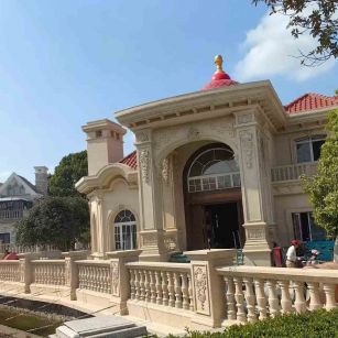 抚顺 黄金麻花岗岩欧式别墅