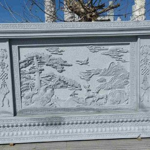 抚顺 芝麻白大型照壁，屏风，影壁