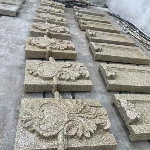 抚顺 黄金麻花岗岩别墅外墙雕刻板