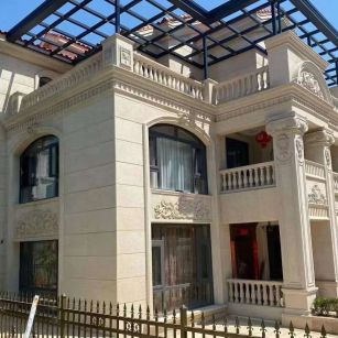 抚顺 黄金麻花岗岩荔枝面别墅外墙干挂