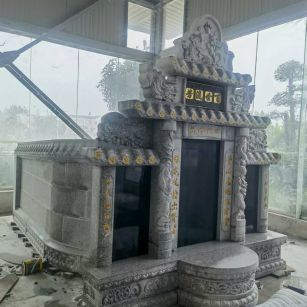 抚顺 芝麻白墓碑效果展示图