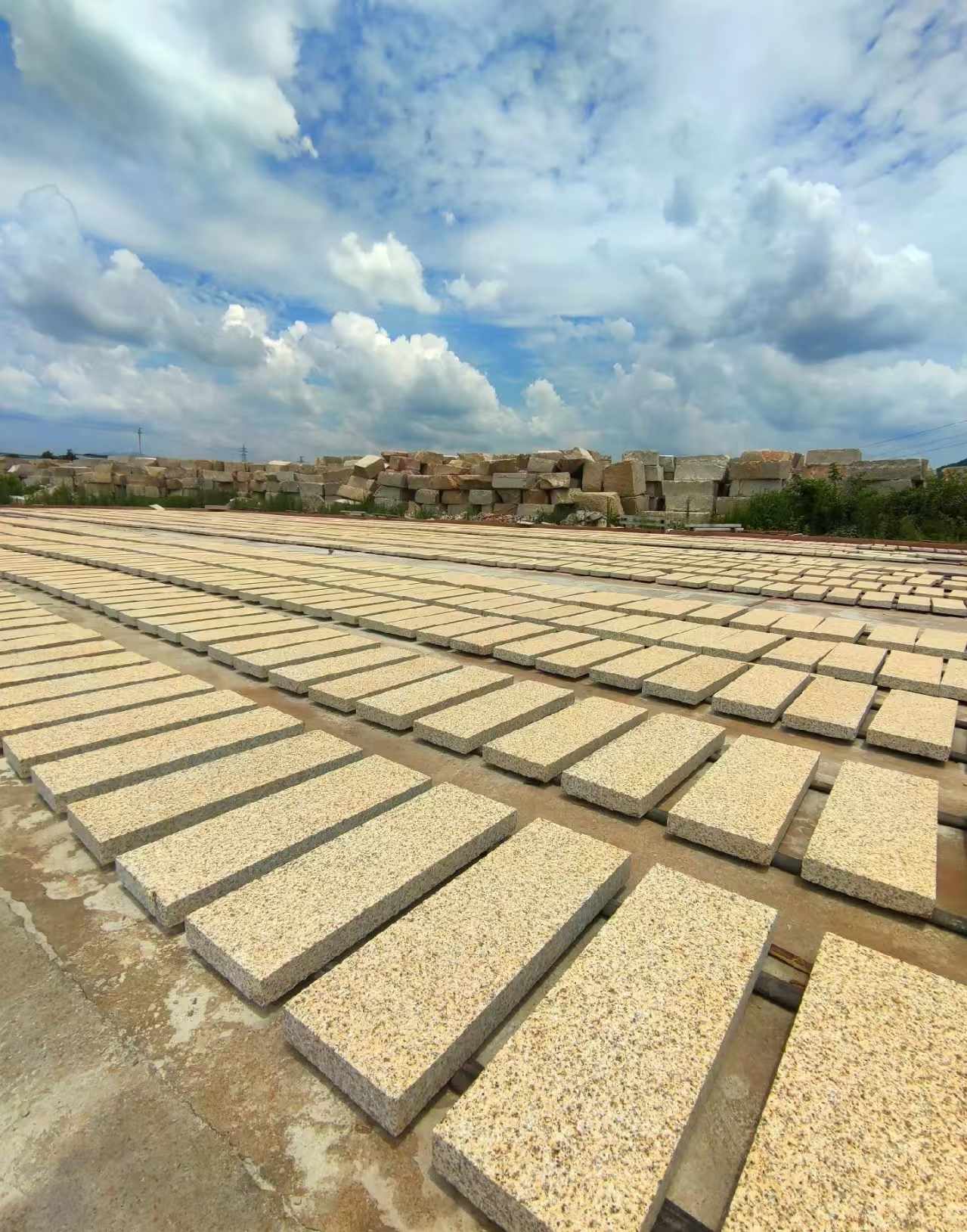抚顺 黄金麻荔枝面花岗岩石材地铺石防护中