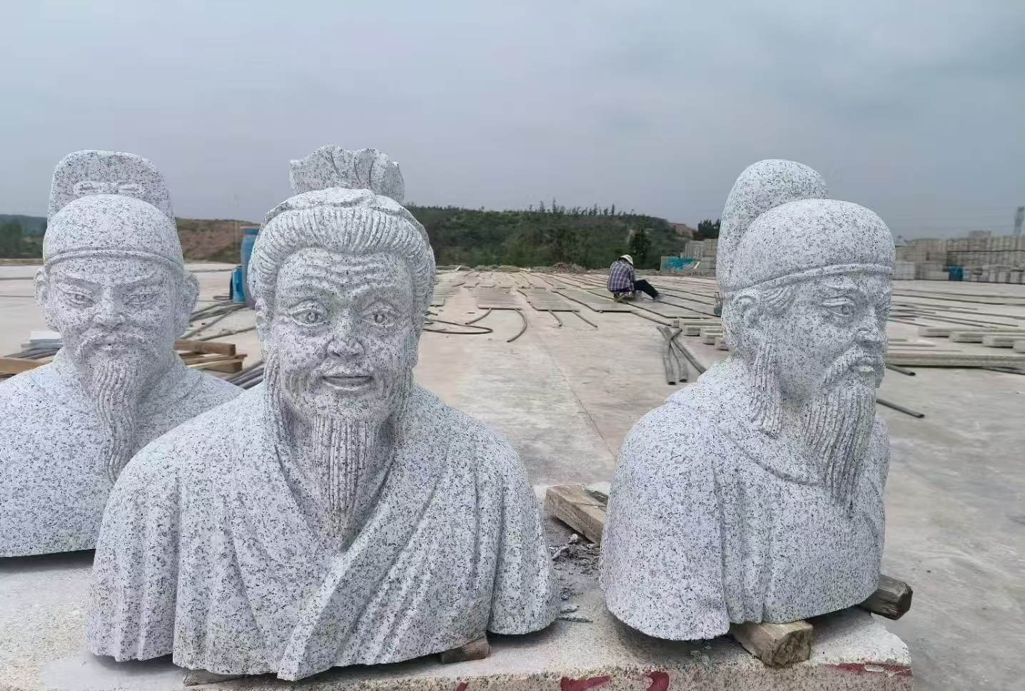 抚顺 白麻花岗岩石材人物立体雕刻