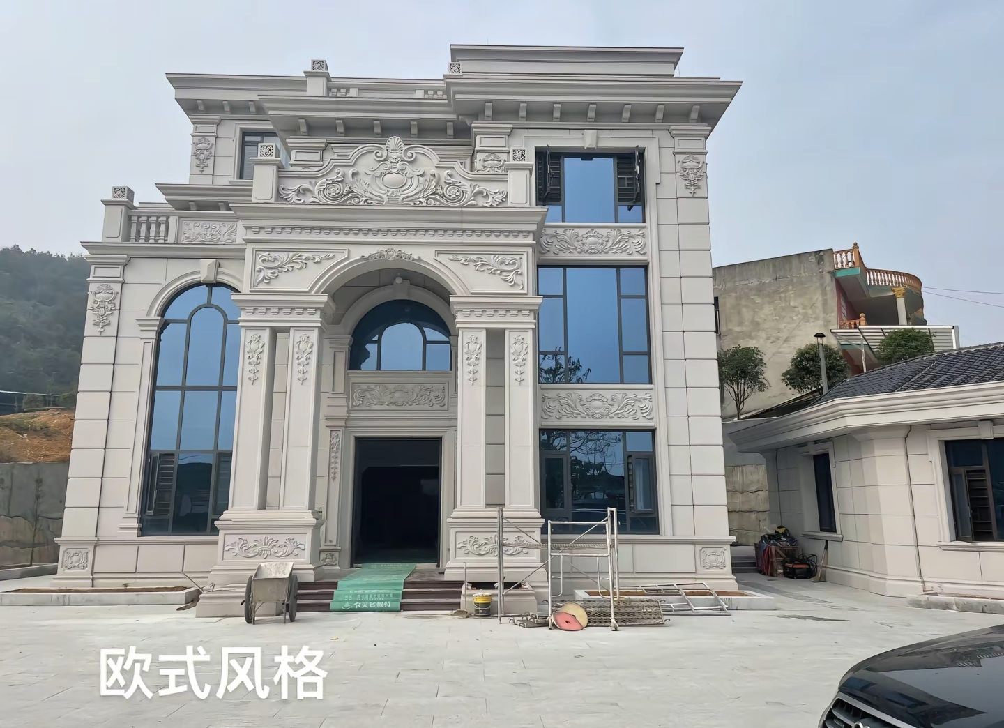 抚顺 白麻花岗岩别墅外墙干挂