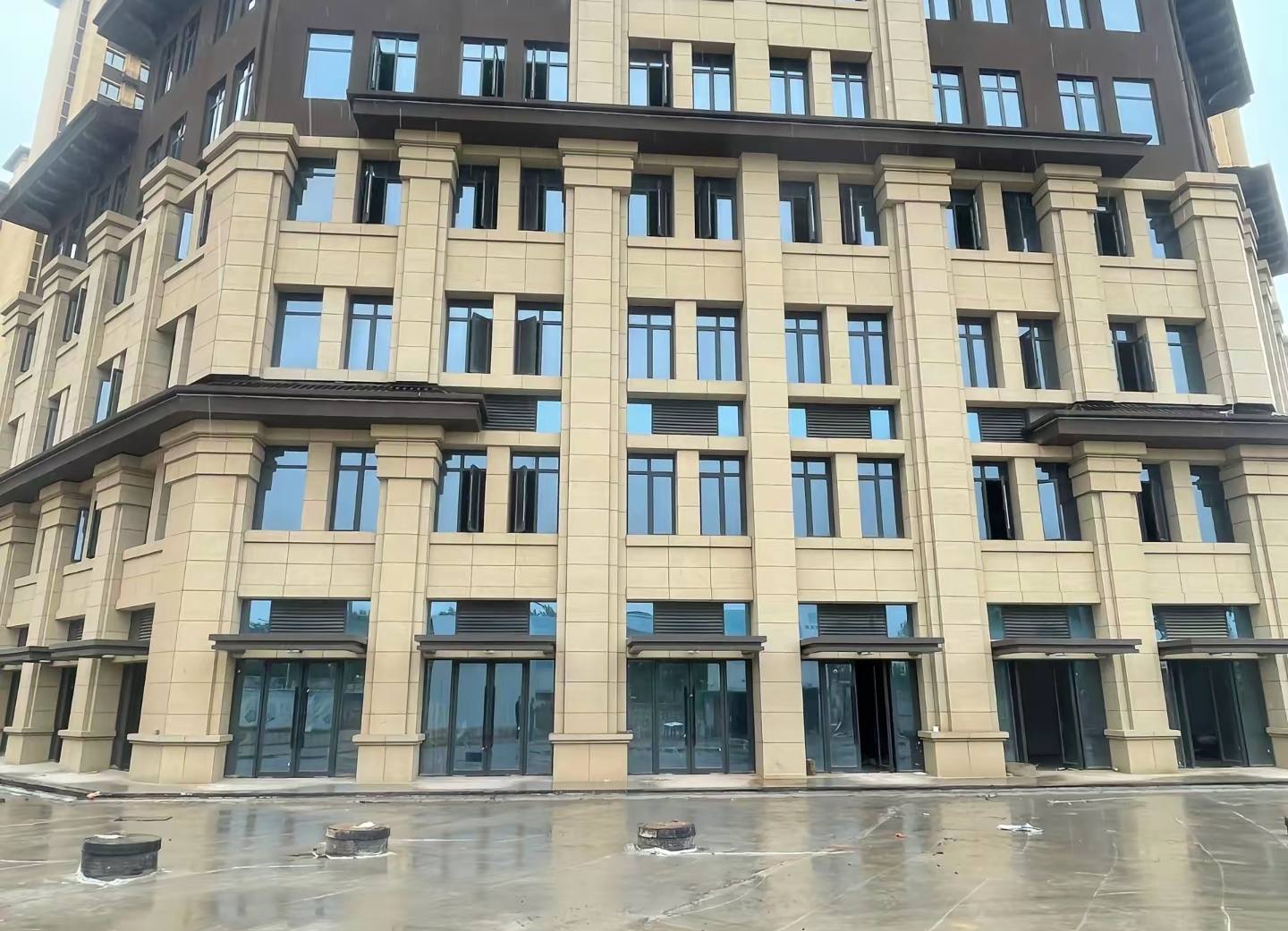 抚顺 黄金麻花岗岩荔枝面小区外墙干挂