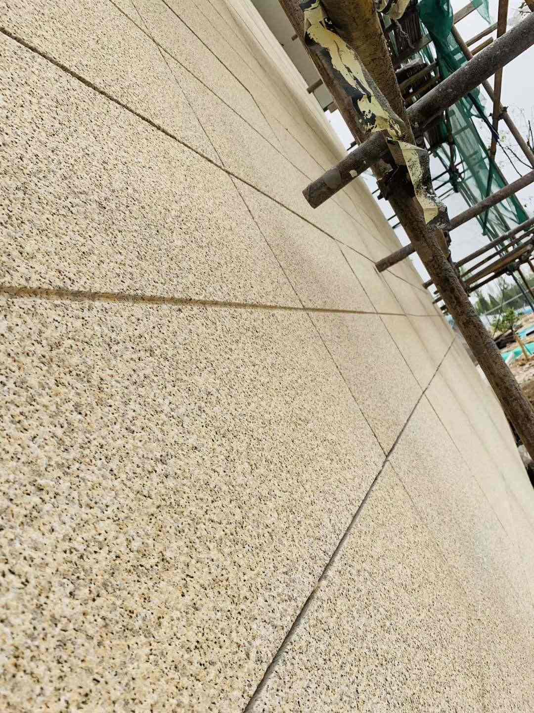 抚顺 黄金麻花岗岩荔枝面外墙干挂石材效果示例