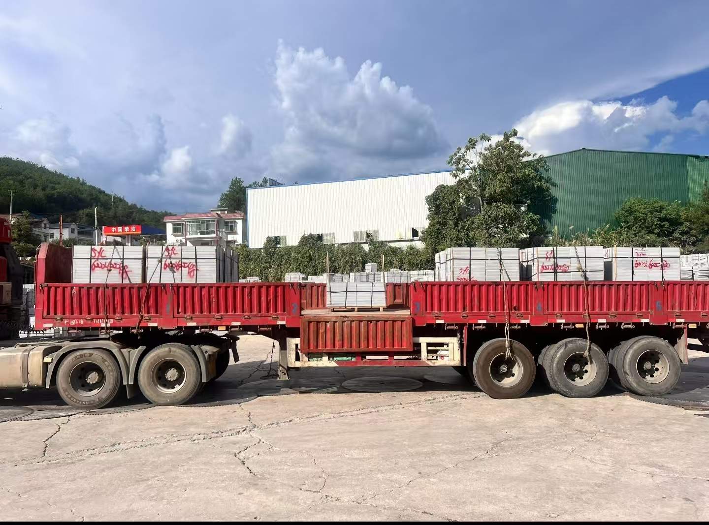 抚顺 芝麻灰花岗岩地铺石出货日常