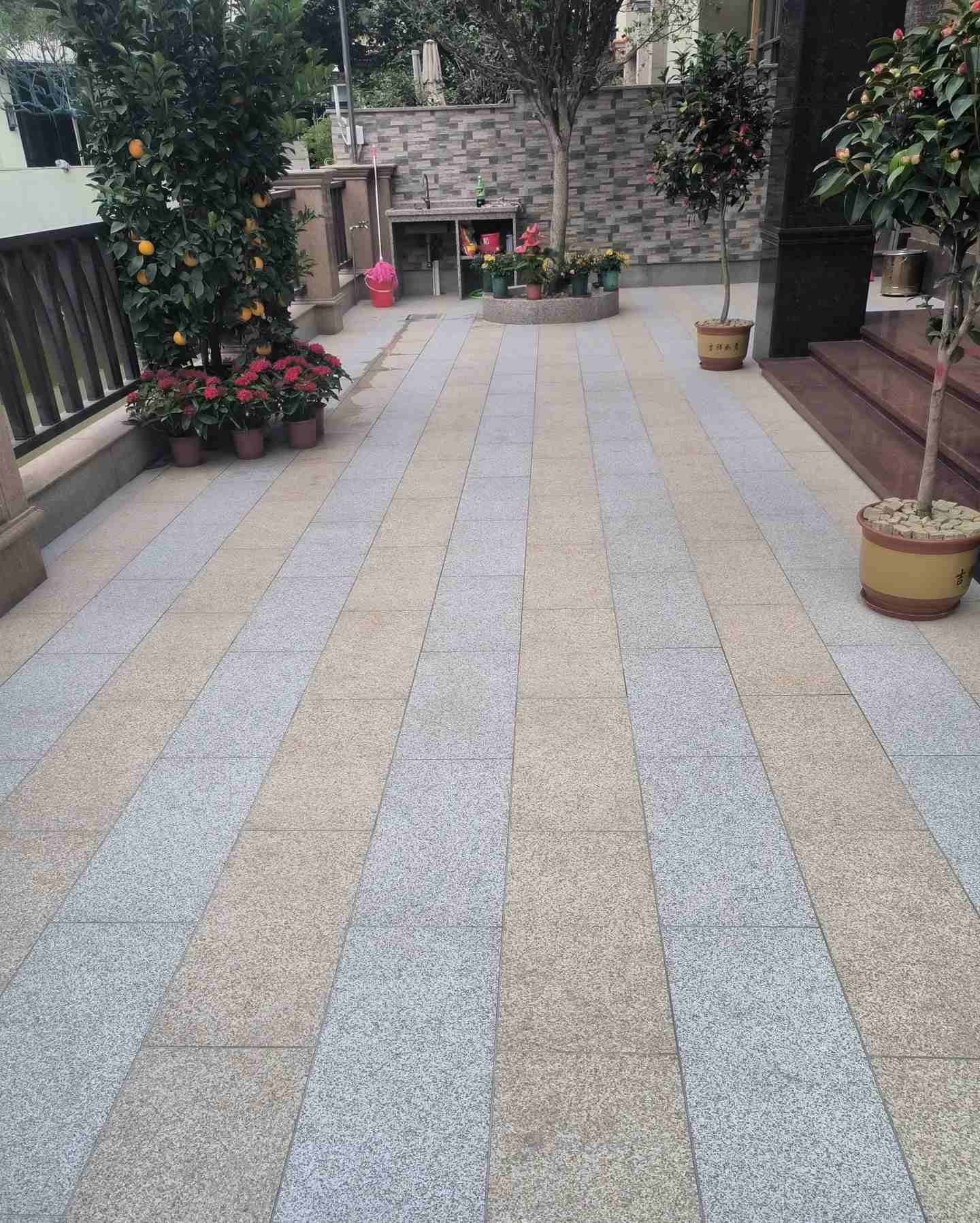 抚顺 黄金麻白麻荔枝面庭院铺装展示